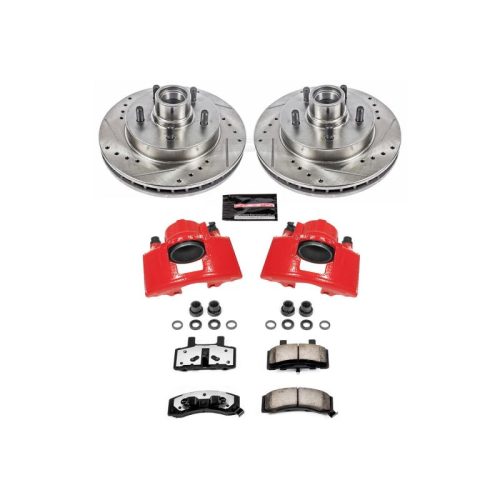 1998-1999 GMC Yukon & Chevrolet Tahoe Front Z36 Truck & Tow Brake Upgrade Kit with Drilled & Slotted Rotors - Premium Replacement