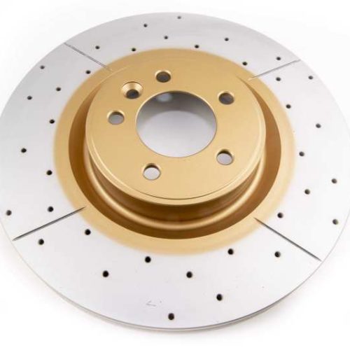 DBA X Gold Street Series Rotor Front Drilled & Slotted for Land Rover Range Rover Sport 2010-15 - Premium Replacement