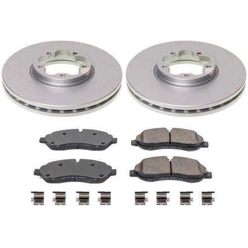 2020 Ford Transit-150 Front Z17 Coated Brake Rotor and Ceramic Pad Assembly - Premium Replacement