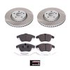 2008-2012 Land Rover LR2 Front Semi-Coated Rotor Brake Assembly with Low-Dust Ceramic Pads - Premium Replacement