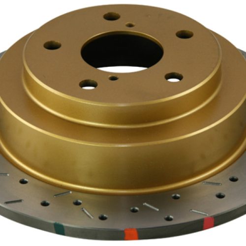 DBA 4000 Series XS Rotor for Subaru Impreza 1998-2007 Rear Drilled and Slotted Replacement