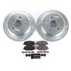 2011-2013 Jeep Wrangler Rear Z23 Evolution Sport Brake Kit with Drilled & Slotted Rotors - Premium Heavy-Duty Brake Upgrade