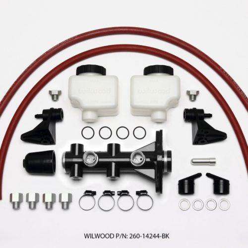 Remote Tandem Master Cylinder 1-1/8 Inch Bore Black Finish for Automotive and Heavy-Duty Applications - Image 3