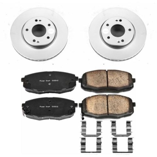2010-2013 Kia Forte Front Heavy-Duty Brake Rotor and Ceramic Brake Pad Assembly - Premium Replacement