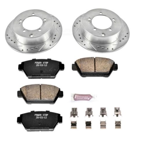 1990-1994 Mitsubishi Eclipse & 1992-1994 Eagle Talon Rear Brake Rotor and Carbon-Fiber Ceramic Brake Pads Upgrade - Premium Replacement