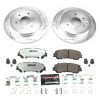 2017-2018 Nissan Titan Rear Z36 Truck & Tow Brake Kit - Heavy-Duty Drilled & Slotted Rotor and Carbon-Fiber Ceramic Brake Pads - Premium Replacement