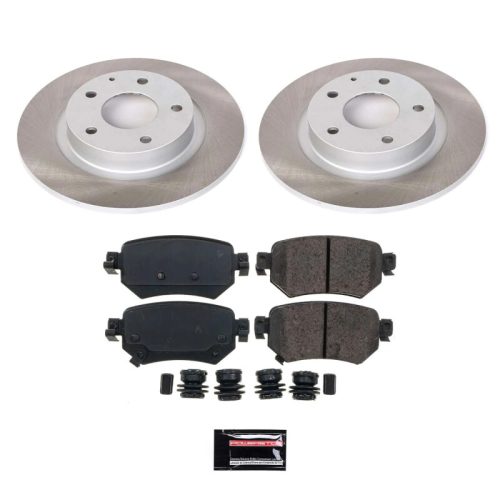 2016-2018 Mazda 6 Rear Semi-Coated Rotor Brake Assembly with Ceramic Pads - Premium Replacement