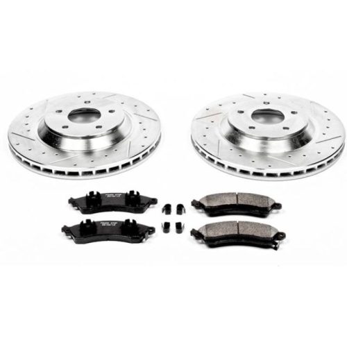 1990-1995 Chevrolet Corvette Front Z23 Evolution Sport Brake Upgrade Kit with Drilled & Slotted Rotors - Premium Replacement