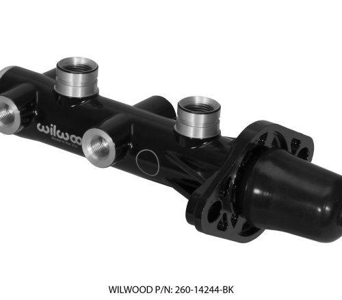 Remote Tandem Master Cylinder 1-1/8 Inch Bore Black Finish for Automotive and Heavy-Duty Applications