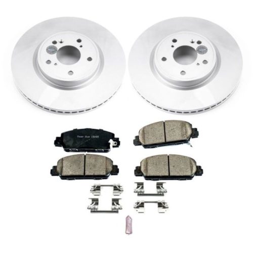 2018-2019 Honda Accord Front Z17 Evolution Geomet Coated Brake Rotor and Ceramic Pad Assembly - Premium Replacement
