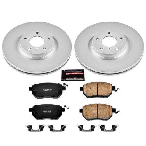 2006-2008 Nissan Murano & Maxima Front Z17 Evolution Geomet Coated Brake Rotor and Ceramic Pad Assembly - Premium Replacement