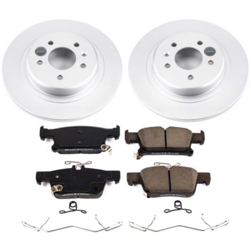 2016-2018 Buick Envision Rear Z17 Evolution Geomet Coated Brake Rotor and Ceramic Brake Pad Assembly - Premium Replacement