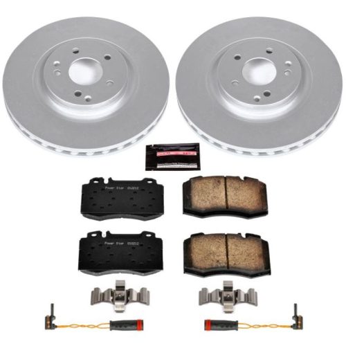 2003-2006 Mercedes-Benz C230, C320, SLK350 Front Z23 Evolution Sport Coated Brake Rotor and Ceramic Pad Assembly - Premium Replacement