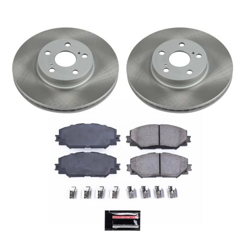2009-2012 Toyota Corolla & 2009-2012 Toyota Matrix Front Semi-Coated Rotor Brake Assembly - Premium Replacement