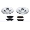 2006-2007 Buick Terraza & Chevrolet Uplander Front Z23 Evolution Sport Brake Upgrade Kit - Heavy Duty Drilled & Slotted Rotors with Carbon-Fiber Ceramic Pads - Premium Replacement