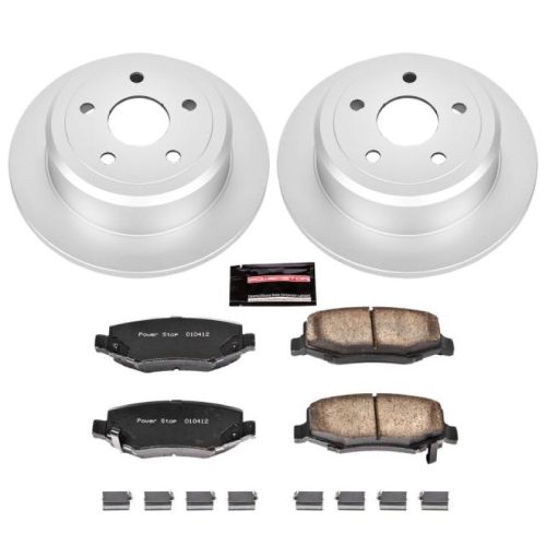 2011-2013 Jeep Wrangler Rear PowerStop Z17 Evolution Geomet Coated Brake Rotor and Ceramic Pad Assembly - Heavy-Duty Fleet Replacement