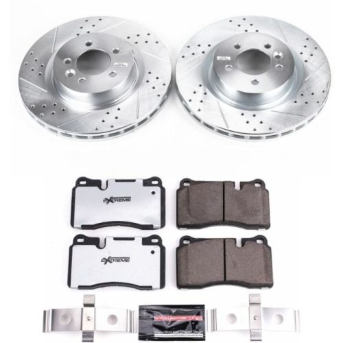 2006-2009 Land Rover Range Rover Sport Front Z36 Truck & Tow Brake Upgrade Kit - Heavy-Duty Drilled & Slotted Rotors with Carbon-Fiber Ceramic Pads - Premium Replacement
