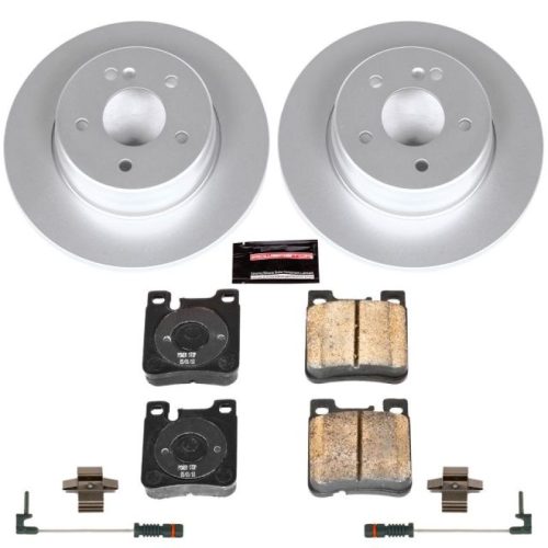 2001-2003 Mercedes-Benz E320 Rear Z23 Evolution Sport Coated Brake Rotor and Carbon-Fiber Ceramic Brake Pad Assembly - Premium Replacement