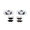 2013-2016 Ford Focus Rear Z23 Evolution Sport Brake Kit with Drilled & Slotted Rotors - Premium Replacement
