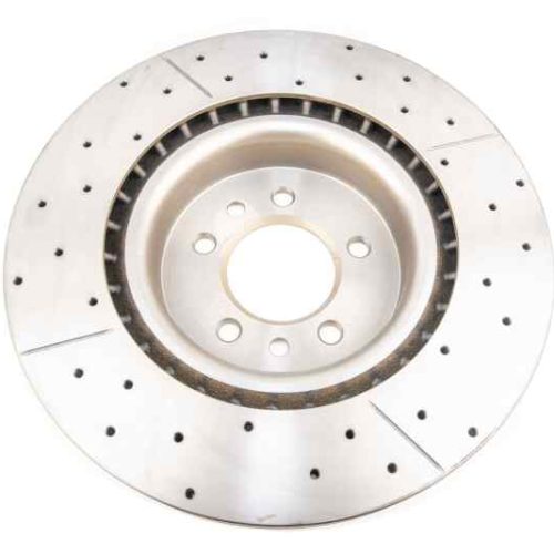 DBA X Gold Street Series Cross Drilled and Slotted Rotor for Land Rover LR4 and Range Rover Sport 2010-12 - Premium Replacement - Image 7