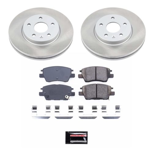 2016-2018 Chevrolet Cruze Front Semi-Coated Rotor and Ceramic Brake Pad Assembly - Premium Replacement