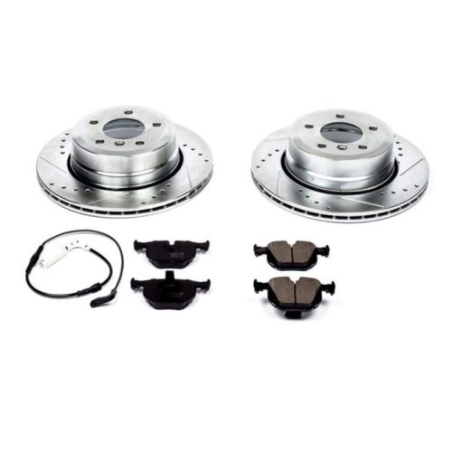 2006-2010 BMW 5 Series Rear Z23 Evolution Sport Brake Rotor and Carbon-Fiber Ceramic Brake Pads Upgrade - Heavy-Duty Performance Replacement