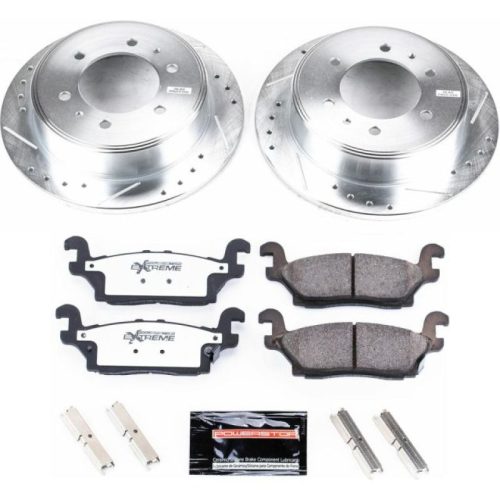 2006-2010 Hummer H3 Rear Heavy-Duty Brake Rotor and Ceramic Pad Assembly - Premium Replacement