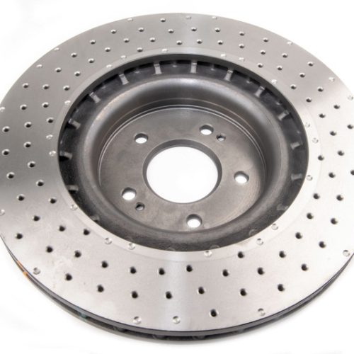 DBA 4000 Series XD Cross Drilled and Dimpled Rotor for Kia Stinger 2020-22 - Premium Replacement