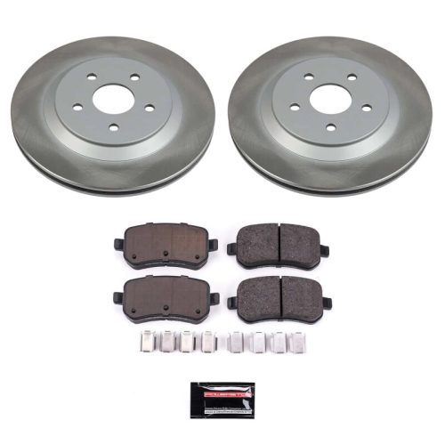 2004-2007 Ford Freestar Rear Semi-Coated Rotor Brake Kit with Ceramic Pads - Premium Replacement