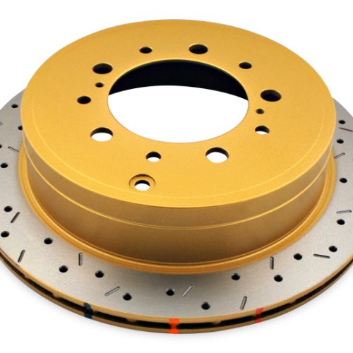 DBA 4000 Series Rear Drilled and Slotted Rotor for Toyota Land Cruiser and Tacoma 2007-13 - Premium Heavy-Duty Replacement - Image 2