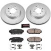 1990-1992 Acura Integra Front Z17 Evolution Geomet Coated Brake Rotor and Ceramic Pad Assembly - Premium Replacement