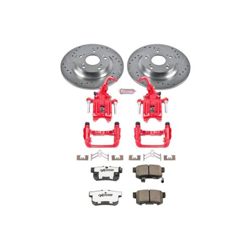 2000-2009 Honda S2000 Rear Z26 Street Warrior Brake Upgrade Kit with Drilled & Slotted Rotors - Premium Replacement