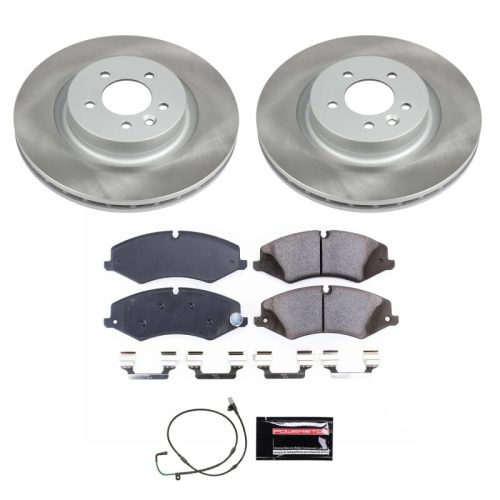 2011-2014 Land Rover LR4 Front Heavy-Duty Semi-Coated Rotor and Ceramic Brake Pad Assembly - Premium Replacement