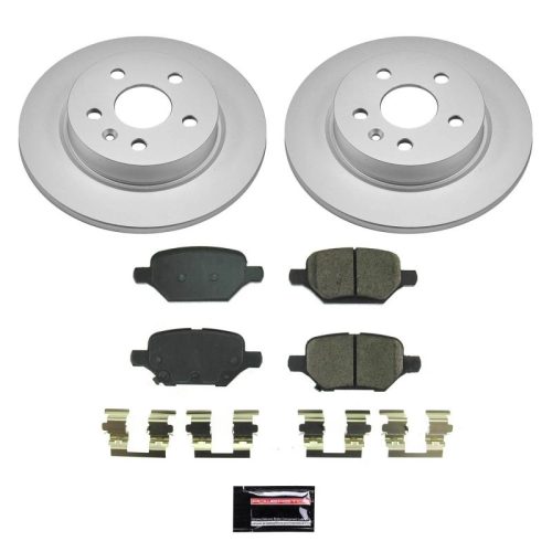 2018-2019 Buick Encore Rear PowerStop Z17 Evolution Geomet Coated Brake Rotor and Ceramic Pad Assembly - Premium Replacement for Heavy-Duty Fleet Use