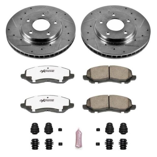 2007-2010 Dodge Caliber Front Z26 Street Warrior Brake Upgrade Kit - Premium Heavy-Duty Performance with Drilled & Slotted Rotors and Carbon-Fiber Ceramic Pads