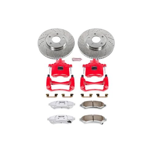 2000-2005 Chevrolet Impala & Monte Carlo Front Z26 Street Warrior Brake Upgrade Kit with Powder Coated Calipers - Heavy-Duty Performance Clutch and Brake System