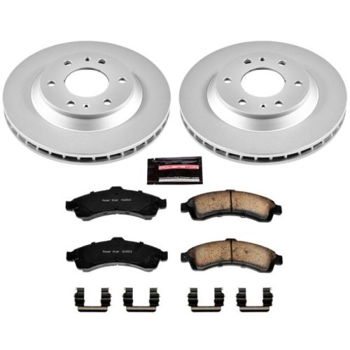 2004-2005 GMC Envoy / Chevrolet Trailblazer / Buick Rainier Front PowerStop Z17 Evolution Geomet Coated Brake Kit - Heavy-Duty Fleet Replacement