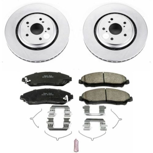 2014-2016 Acura MDX Front Z17 Evolution Geomet Coated Brake Rotor and Ceramic Pad Assembly - Premium Replacement