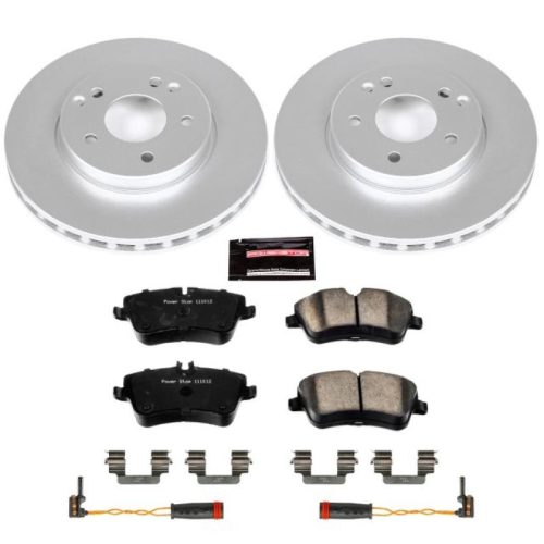 2001-2005 Mercedes-Benz C230 & C240 Front Z23 Evolution Sport Coated Brake Rotor & Carbon-Fiber Ceramic Brake Pads - Premium Replacement
