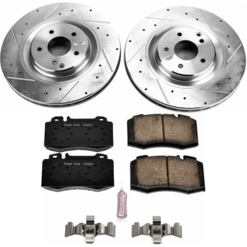 2002-2006 Mercedes-Benz C-Class & AMG Front Brake Rotor and Carbon-Fiber Ceramic Pad Upgrade - Heavy-Duty Performance Replacement by PowerStop Part K6205