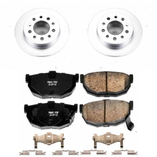2004-2008 Hyundai Tiburon Rear Z17 Evolution Geomet Coated Brake Rotor and Ceramic Pad Assembly - Premium Replacement
