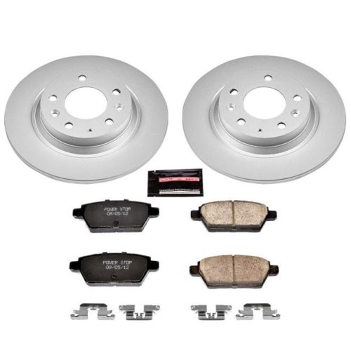 2006-2007 Mazda 6, Ford Fusion, Mercury Milan Rear PowerStop Z17 Evolution Geomet Coated Brake Rotor and Ceramic Pad Assembly - Heavy-Duty Fleet Replacement