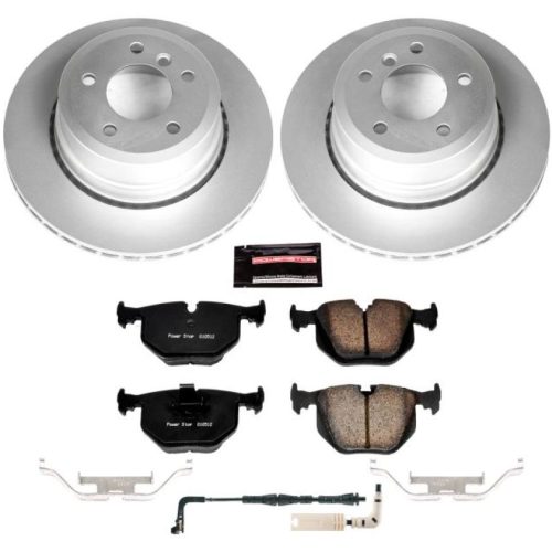 2006-2010 BMW 5 Series Rear Brake Rotor and Carbon-Fiber Ceramic Brake Pad Assembly - Premium Replacement