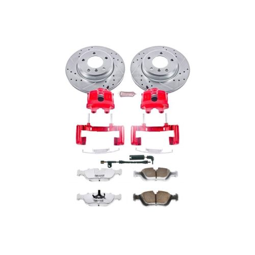 2000-2006 BMW 3 Series Front Z26 Street Warrior Brake Upgrade Kit with Drilled & Slotted Rotors - Heavy-Duty Performance and Towing Reliability