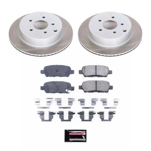 2013-2014 Infiniti JX35, Nissan Pathfinder Rear Heavy-Duty Semi-Coated Rotor Brake Assembly - Premium Replacement