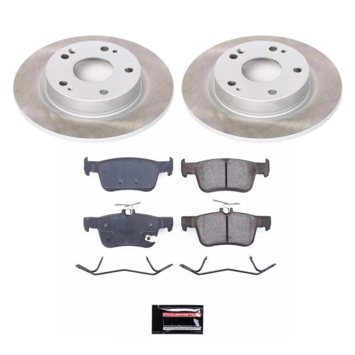 2016-2017 Honda Civic Rear Semi-Coated Rotor Brake Assembly - Premium Replacement