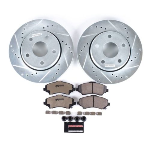 2011-2013 Jeep Wrangler Front Z36 Truck & Tow Brake Upgrade Kit - Heavy-Duty Drilled & Slotted Rotors with Carbon-Fiber Ceramic Pads - Premium Replacement
