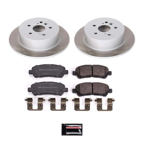 2008-2010 Toyota Highlander Rear Semi-Coated Rotor Brake Assembly - Premium Replacement