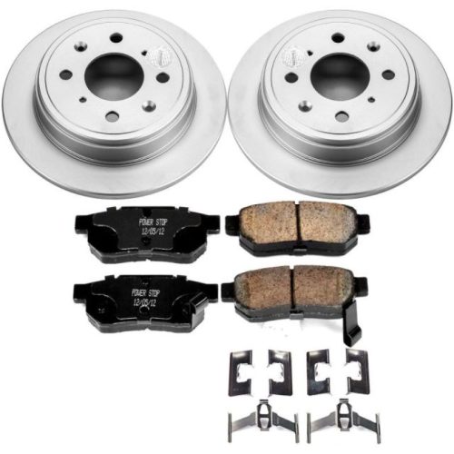 1990-1997 Honda Prelude & Civic del Sol Z17 Evolution Geomet Coated Brake Rotor & Ceramic Pad Assembly - Premium Replacement