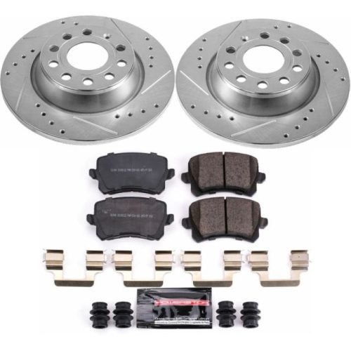 2010-2011 Volkswagen CC Rear Z23 Evolution Sport Brake Rotor and Carbon-Fiber Ceramic Brake Pad Upgrade - Heavy-Duty Performance Replacement